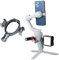 Blitzschuhadapter für DJI Osmo Mobile SE OM4, OM5 & OM6,O-Ring-Clip, verbunden mit Mikrofon und LED-Lichtzubehör über 2 um 360 Grad drehbare Blitzschuhhalterungen