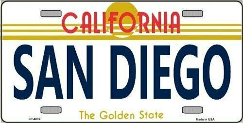 TNND San Diego California State Hintergrund Vanity Metall Nummernschild Nummernschild 15,2 x 30,5 cm