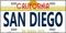 TNND San Diego California State Hintergrund Vanity Metall Nummernschild Nummernschild 15,2 x 30,5 cm