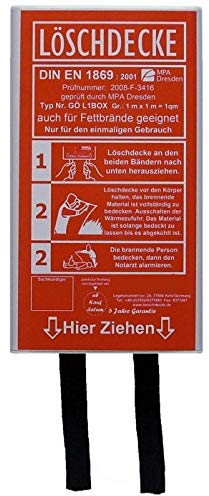 Brandengel Löschdecke 1 x 1 m Box