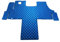 KRAM-TRUCK Auto Fußmatten Kompatibel mit FIAT Ducato, Peugeot Boxer, Citroen Jumper ab 2007, Blau, Kunstlederschwamm 1 cm, Hygienezertifikat, Komfortbezüge