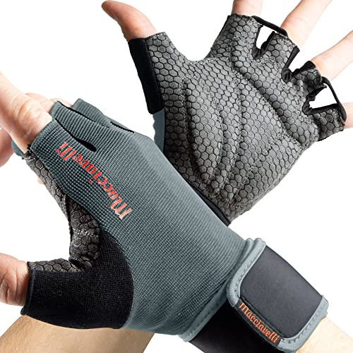 MACCIAVELLI® Fitness Handschuhe Herren Damen - Trainingshandschuhe für Krafttraining, Kraftsport, Bodybuilding - Gym Handschuhe, Fitnesshandschuhe