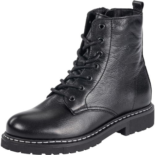 Palado Stiefeletten Damen Biak – bequeme Boots Made in Portugal - leicht gefütterte Stiefel - modische Winterschuhe Schwarz UK3,5 - EU36