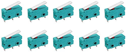 Fasizi 10 Stück KW4-3Z-3 Gerader Schaft 3D Pritner 3pin Micro Endstop Switch Limit SS-5GL