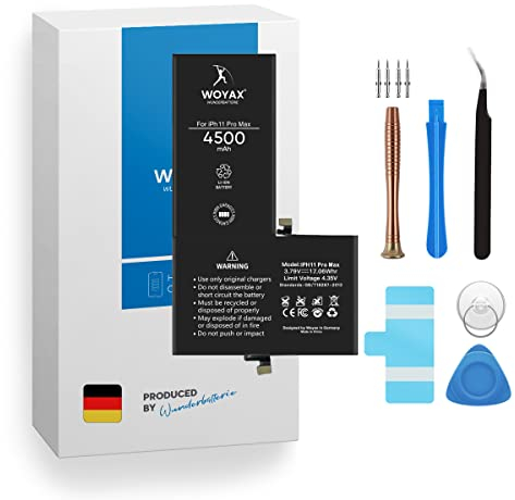 Woyax Wunderbatterie® Akku für iPhone 11 Pro Max | 4500mAh hoher Kapazität, Kompatibel mit iPhone 11 Pro Max