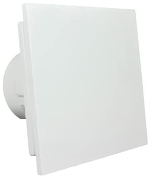 VENTS SHIELD 100 mm Bathroom Extractor Fan with Pull Cord Switch and Timer with 4’’ Modern Stylish White Cover for Silent Home Ventilation Timed Humidity Mould Vapour Prevention