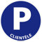 Panneau de Signalisation PVC 1 mm. Panneau Interdiction. Panneau Parking, Panneau d'information PVC. Taille au choi - Diamètre 450 mm - Parking clientèle -