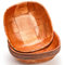 Elsjoy 8 Pack 8 Inch Wooden Woven Salad Bowl, Reusable Square Serving Bowl Woven Wood Mixing Bowl Set, Unbreakable Snack Bowls for Salad, Fruits, Snacks