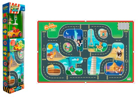 BANDAI - La Granja De Zenón: Set Vehiculo y Alfombra A Roda