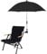 JYCRA Parasol de chaise avec pince universelle, protection UV de 81,3 cm, parasol réglable pour poussette et fauteuil roulant, noir, Noir , 81,42 cm
