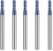 CREEYA 5 Piezas Fresa de metal duro 3mm, 4 dientes/4 Flautas Fresas CNC, Negro AlTiN revestimiento, Fresas Carburo de recta 3mm Para Metal Madera ácido acrílico Plásticos (3mm)