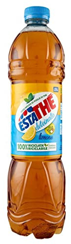 Italian Gourmet Estathé Thè deteinato limone, Eistee 12 x 1,5L | Bevanda analcolica fresca; entkoffeiniert mit Zitronengeschmack, PET Flasche, Gesamtnettogewicht 18 L + Kostenlos Polpa 400g