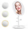XRR Espejo de maquillaje con luces, pantalla táctil, espejo de tocador ajustable con soporte, espejo de maquillaje portátil con sensor de viaje para mesa, baño