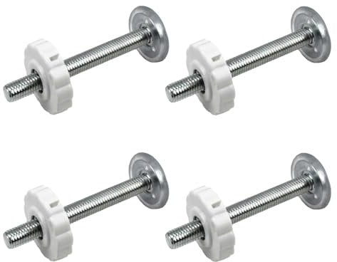 Gad2go 4 Pack Baby Gates Threaded Spindle Rod M10 x 88 mm Pressure Mounted Bolts Kit Pet Safety Gates Bolts Fitting,White