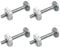 Gad2go 4 Pack Baby Gates Threaded Spindle Rod M10 x 88 mm Pressure Mounted Bolts Kit Pet Safety Gates Bolts Fitting,White