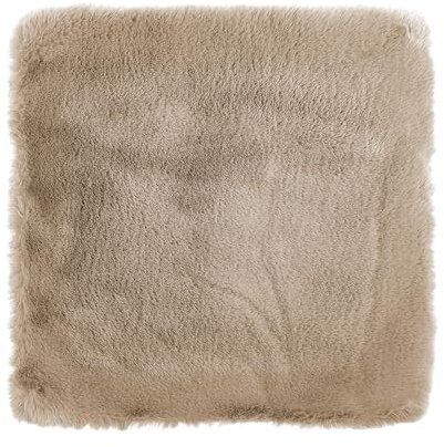 -LUXOR- living Sitzkissen Coste - Kunstfell Stuhlauflage als Deko Wohnzimmer oder Stuhlkissen - gemütliches Sitzkissen Stuhl Dekokissen 40 x 40 cm eckig Taupe 4er Set