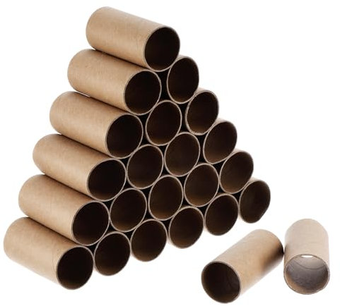 PATIKIL 3,35 Pouces Tubes en Carton, Lot de 100 Rouleaux de Papier Toilette pour L'Artisanat, Tubes Tp Vides, Rouleaux de Papier Essuie-Tout Épais de 1,5 Pouce de Diamètre, Marron