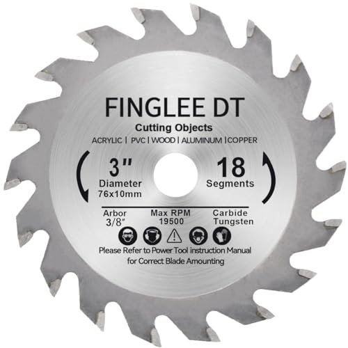 Lame de scie circulaire TCT 76mm x 10mm avec 18 dents, idéale pour le bois, le plastique, le métal, coupe rapide, compatible avec toutes les scies circulaires portatives 76mm (1Pcs)