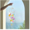 Rockreyoa Muschel Windspiel Wond Capiz Muscheln Windspiele Baumwollseil Gewebt Hängend Ornamente Natürlich Perlmutt Schale Windglocke Girlande Traumfänger für Garten Home Dekoration Bunt