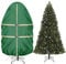 Upright Christmas Tree Storage Bag 7.5FT - Xmas Tree Storage Cover with Adjustable Straps, Tear Resistant snap-fastener.205x140cm (Green)