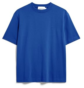ARMEDANGELS Damen Heavyweight T-Shirt aus recyceltem Baumwoll Mix TARJAA Loose Fit Lapis Blue