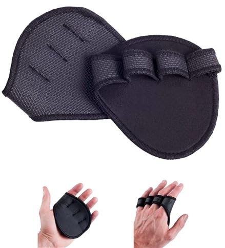 Handschuhe für Krafttraining mit Griffpads für Klimmzüge , Fitness, Bodybuilding & Krafttraining, 1 Paar Neopren Grip Pads, Trainings Pads als Alternative zu Trainingshandschuhen für maximalen Griff