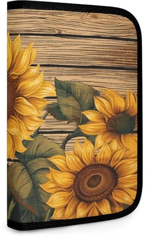 Werkzeugtasche aus Holz, Motiv: Sonnenblumen, Aufbewahrungstaschen, Werkzeugtaschen für Männer und Frauen, kleine Werkzeugtasche, Werkzeugtasche, Organizer, Aufbewahrungstaschen mit Reißverschluss,