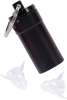 Gehörschutz Ohrstöpsel mit Filter, Silikon, 1 Paar, Schwarz
