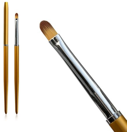 Lynis-Nailshop.de Pinceau à gel professionnel pour ongles Taille 4 Doré Pour gel de construction, gel de couleur et modelage précis du gel, parfait pour les créateurs d'ongles amateurs expérimentés
