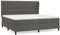 HEFZGDB Boxspringbett mit Matratze Dunkelgrau 200x200 cm Samt Bette Bettgestell Bed Frame Familienbett für Gästezimmer Herberge Schlafzimmer Wohnbereich