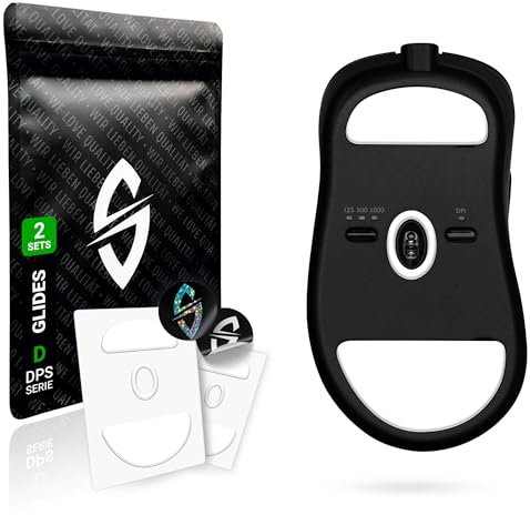 SensoryBoost DPS Glides (Set of 2) for BenQ Zowie EC1/2, EC1/2-A, EC 1/2/3-C - Ultra Fast, Rounded, Low Friction, Durable - Replacement Mouse Feet, Skates - Gaming Mouse Upgrade Accessories