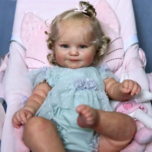 RXDOLL Bambole Reborn Baby in silicone a corpo intero da ragazza 50,8 cm, bambola realistica che sembra reale sorridente, giocattolo anatomicamente corretto, regalo per bambini dai 3 anni in su