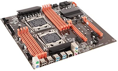 Yechiry X99 Scheda Madre LGA 2011-3 Desktop Dual Socket Desktop con 8 Slot DDR4 4 Porte USB3.0 Nomiti con CPU X99 Chipset E5 V3 V4 per Studio Computer, Simulatore di Giochi