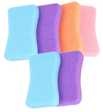 LOLIPPYY 6 pezzi Pietra Pomice Pedicure per Piedi Uomo Strumento Esfoliante e Rimozione Duroni Pietra Abrasiva in PU Sicura e Durevole Rimuove Cellule Morte Talloni Facile Colore Casuale