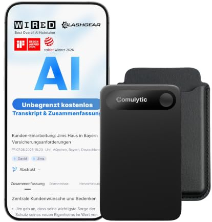 Comulytic Note Pro Enregistreur Vocal IA, Dictaphone IA avec Transcription