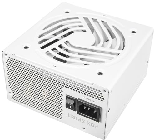 Fox Spirit HG 750 White - Alimentation PC 80PLUS Gold 750W - 100% modulaire - ATX 3.1 - Câble PCIe 5.1 / 12V-2x6 - JP Cap condensateur Primaire Japonais - Format ATX/EPS - Câbles Blancs