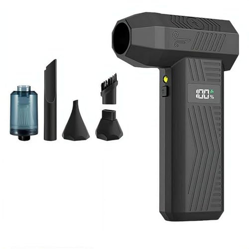 Compressed Air Duster, Portable Mini Handheld Cordless Electric Air Duster & Vacuum, 4-Speed Adjustable & Rechargeable air Blower for Keyboard, PC, Electronics