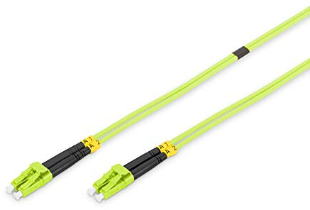 DIGITUS DK-2533-07-5 – Glasfaserkabel OM5 – 7 m – LC zu LC – Duplex LWL Kabel – 1/10/40/100 Gbit/s – MM Multimode Glasfaser LAN Kabel – Fasertyp: 50/125 µ – Limettengrün (Lime Green)
