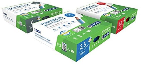 FAMATEL – Hilo libre de halógenos de 2,5mm en caja | 100m | Azul