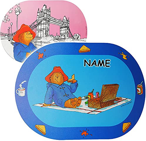 alles-meine.de GmbH Geschirr Artikel & Motivwahl Unterlage/Tischunterlage/Platzdeckchen/Malunterlage/Knetunterlage - Paddington Teddy Bär Bear - inkl. Name - für Kind..