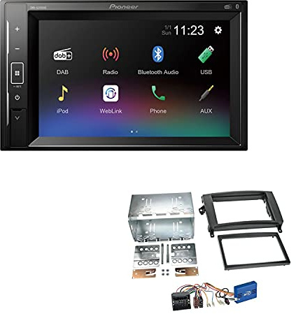 Pioneer DMH-A240DAB 2-DIN Autoradio Bluetooth DAB USB passend für Mercedes Benz B-Klasse 2005-2011 schwarz inkl Canbus