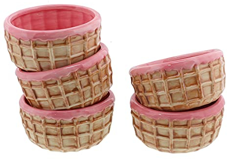 Pink Ice Cream Sundae Dessertschalen, 170 ml, 5 Stück