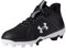Under Armour Herren Leadoff Mid Rubber Molded Baseball Cleat Shoe, (001) Schwarz/Schwarz/Wei , 45 EU
