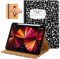 DTTO Schutzhülle für iPad Pro 27.9 cm (11 Zoll), 4., 3., 2., 1. Generation 2022/2021/2020/2018, Premium-PU-Leder, Standfunktion mit Handschlaufe, mehrere Ansicht gles, buch