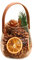 Super Idee Potpourri Natürliches getrocknetes Pflanzenset Tragbares Klarglas mit Weihnachts Potpourri Zimtstangen Zitronenscheiben Tannenzapfen Getrocknete Pflanzen Weihnachtsdeko Adventsdeko