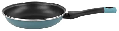 MAGEFESA Sarten 20 cm de Acero vitrificado Exterior Azul, Antiadherente bicapa Reforzado, Apto para Todo Tipo de cocinas, Especial inducción. 50% de Ahorro energético