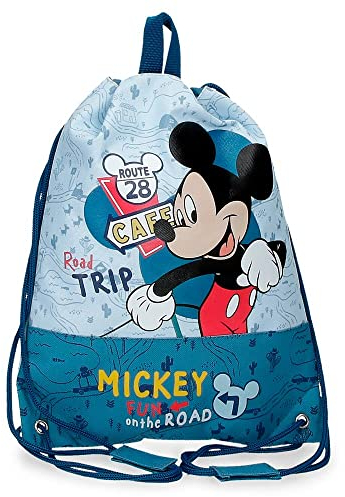 Disney Mickey Road Trip mochila Saco Azul 27x34 cms Poliéster