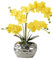QOKLIYUI Künstliche Orchidee im Topf, realistisches Aussehen und breite Anwendungsmöglichkeiten. Künstliche Blumen zur Dekoration, künstliche Blumen, Gelb