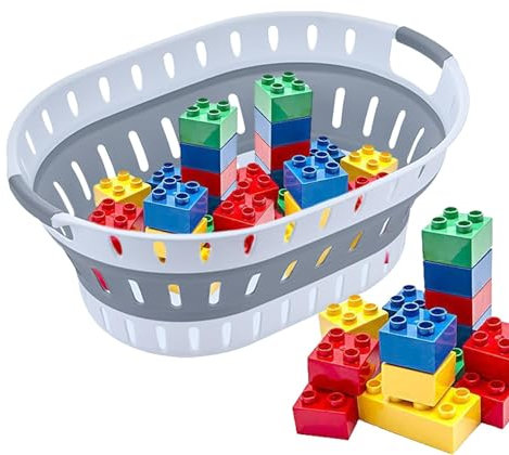 Pop Up Storage Basket | Clothing Washing Tub 36L | Clothes Organizer, Space Saving Hamper, Clothing Tub, Collapsible Design For Books
