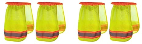 Hemobllo Cubierta Sombrero Malla con Escudo De Cuello Protector Solar Alta Visibilidad Reflectante para Jardinería Ciclismo Y Actividades Al Aire Libre Limón